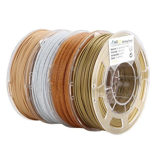 Filament 3d AMOLEN PLA bronze marbre bois shining or bobine