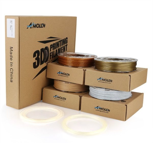 Filament 3d AMOLEN PLA bronze marbre bois shining or boites