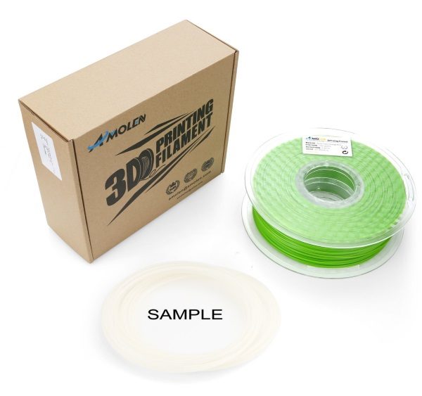 Filament 3d AMOLEN PLA vert jaune rouleau