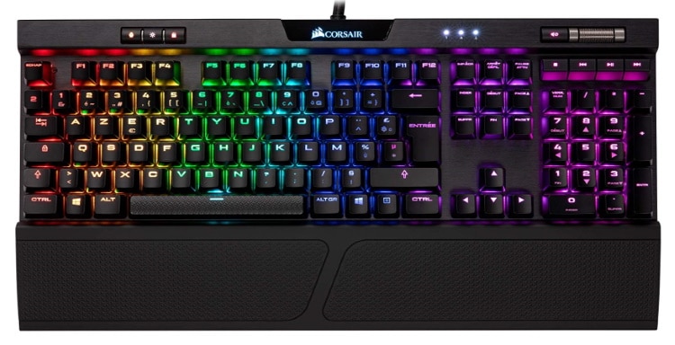 Clavier gaming silencieux CORSAIR avec rétro-éclairage top 5