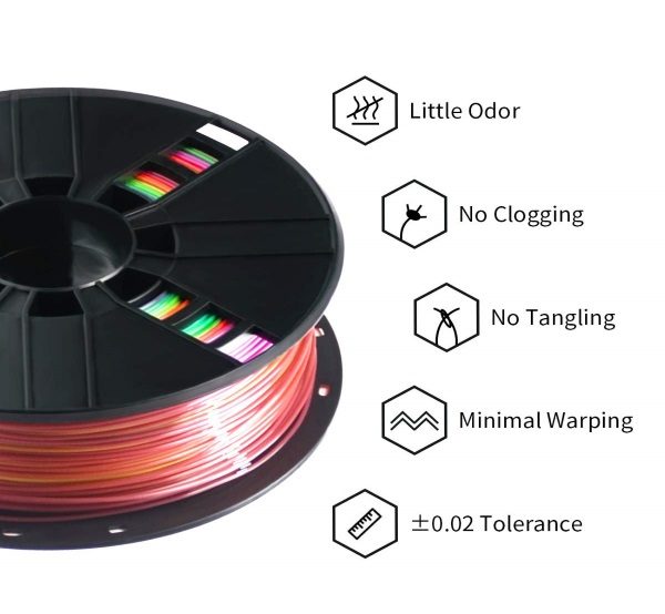 Filament 3d ERYONE PLA multicolore caractéristiques