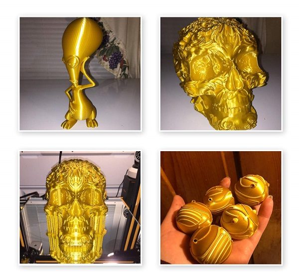 Filament 3d KEHUASHINA PLA or GOLD réalisations