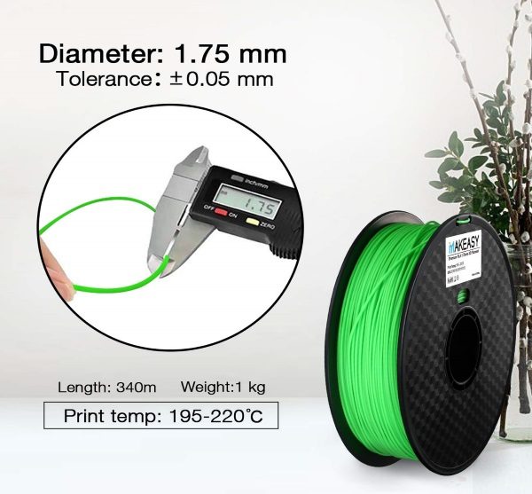 Filament 3d MAKEASY PLA vert 1.75mm