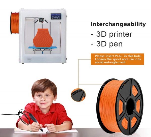 Filament 3d SUNLU PLA orange sécurité