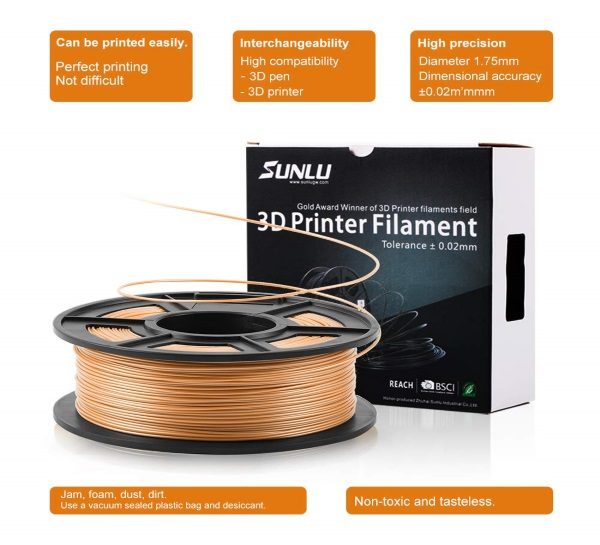 Filament 3d SUNLU PLA peau skin 1kg