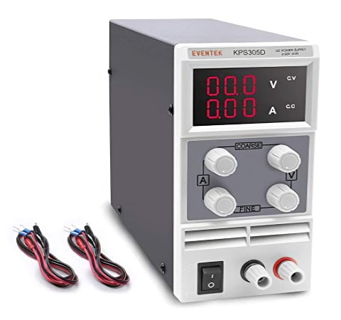 RUZIZAO Alimentation de Laboratoire 30V 10A Réglable, Affichage LED à 4  Chiffres, Avec Port USB 5V/2A, Alimentation Reglable Stabilisée DC