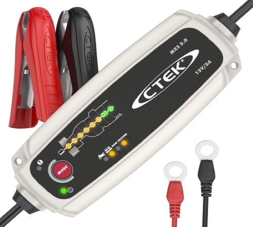 Chargeur batterie voiture CTEK MXS 5.0 pour charge, maintien et reconditionne batterie auto ou moto 12V 5A régénère batterie déchargé top4