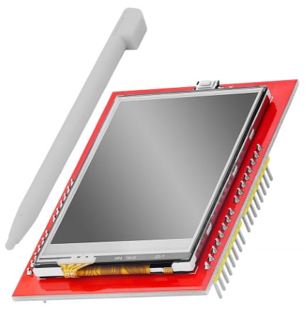 Écran tactile arduino avec stylet pour projet électronique simple et facile, code de programmation exemple, programme informatique