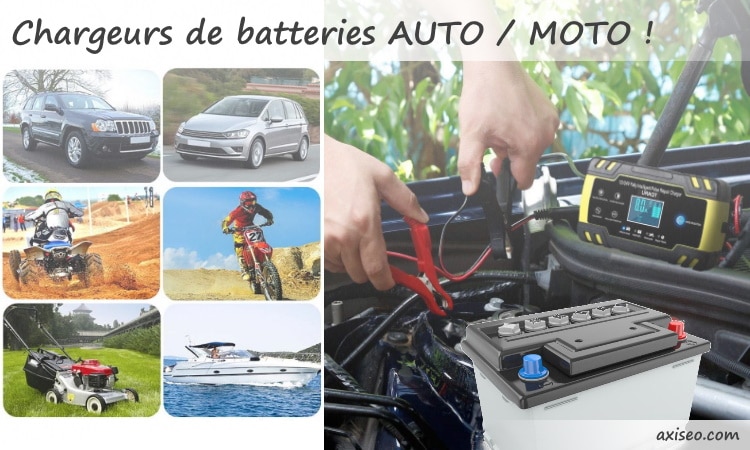 Meilleurs chargeurs batteries voiture pas cher, 6v 12v ou 24v, pour auto ou moto modèles intelligent et désulfatage top4