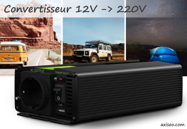 Meilleurs convertisseurs 12v 220v pour voiture, camping-car, alimentation batterie et sortie prise de courant secteur top4