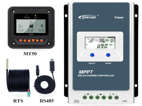 Régulateur solaire MPPT EPEVER 12V / 24V pour intensité 10A / 20A / 30A / 40A avec écran LCD pour panneau électricité gratuite top4