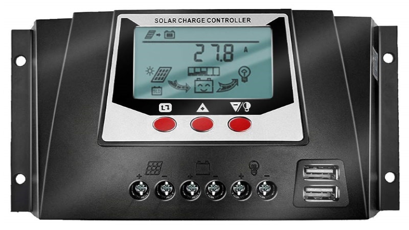 Régulateur solaire PWM SOLAR 12V, 24V, 36V et 48V pour 50A avec afficheur LCD et doubles port USB pour panneau photovoltaïque top4