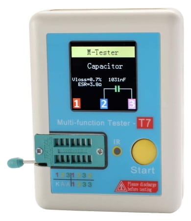 Testeur de composant électronique LCR-T7, idéal pour tester ses résistances, condensateurs, diodes, transistors, appareil de test multifonction pas cher