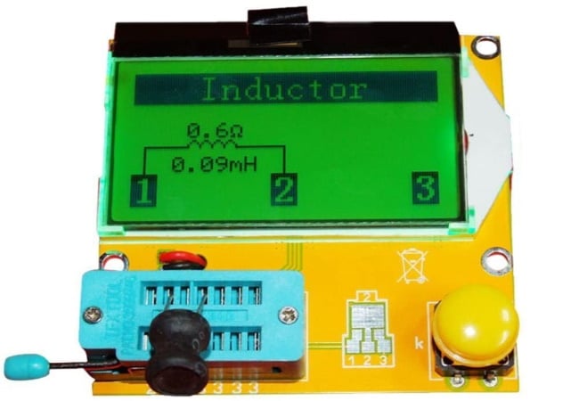 Testeur de composant électronique pas cher, pour condo, self, bobine, transistor, appareil de test économique et rapide, sur pile 9v, facile à utiliser